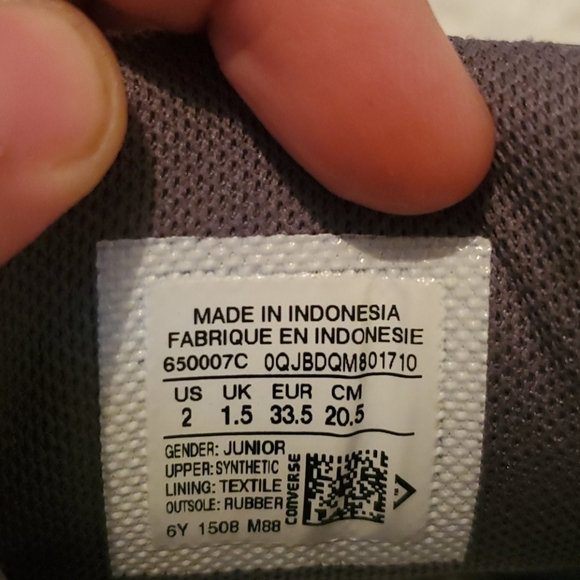 Leather High Top Converse 2y - Picture 7 of 7